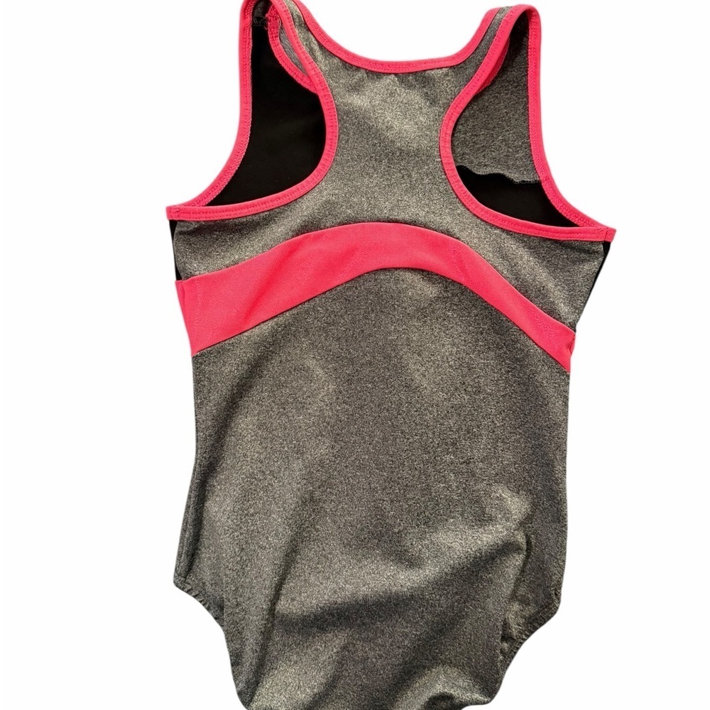2 Justice Girls' sz. 8 Gymnastics Leotards dance play Hot pink & blue shimmer - Picture 5 of 6